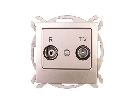 AS Gniazdo antenowe RTV końcowe 2,5-3dB srebro GPA-GK/m/18