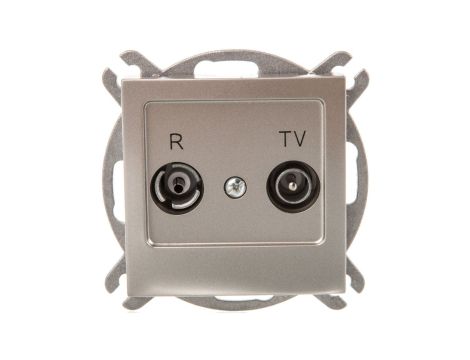 AS Gniazdo antenowe RTV końcowe 2,5-3dB satyna light GPA-GK/m/45