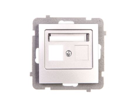 AS Obudowa gniazda teleinformatycznego pojedynczego srebro GPK-1G/p/18