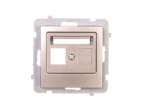 AS Obudowa gniazda teleinformatycznego pojedynczego satyna light GPK-1G/p/45