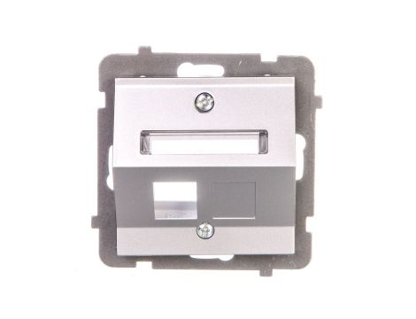 AS Obudowa gniazda pojedynczego skośna srebro GPK-1GS/p/18
