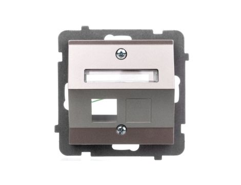 AS Obudowa gniazda pojedynczego skośna satyna light GPK-1GS/p/45