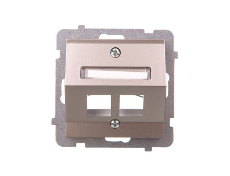 AS Obudowa gniazda komputerowego podwójnego skośna satyna light GPK-2GS/p/45