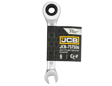 JCB KLUCZ OCZKOWY Z GRZECHOTKĄ  KRÓTKI 6mm - 2