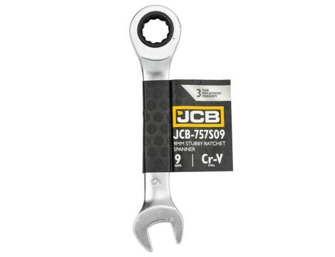 JCB KLUCZ OCZKOWY Z GRZECHOTKĄ  KRÓTKI 9mm - 2