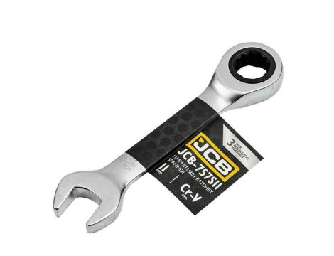 JCB KLUCZ OCZKOWY Z GRZECHOTKĄ  KRÓTKI 11mm