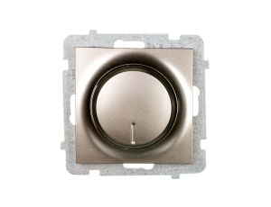 AS Ściemniacz przyciskowo-obrotowy /żarowy i halogenowy/ satyna light ŁP-8G/m/45