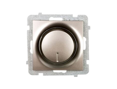 AS Ściemniacz przyciskowo-obrotowy /żarowy i halogenowy/ satyna light ŁP-8G/m/45