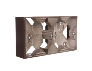 AS Puszka natynkowa podwójna satyna light PNP-2G/45