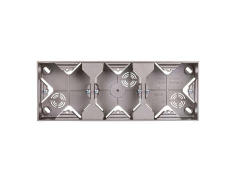 AS Puszka natynkowa potrójna satyna light PNP-3G/45