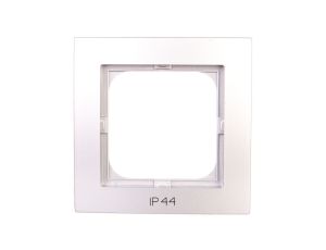AS Ramka pojedyncza do łączników IP44 srebro RH-1G/18