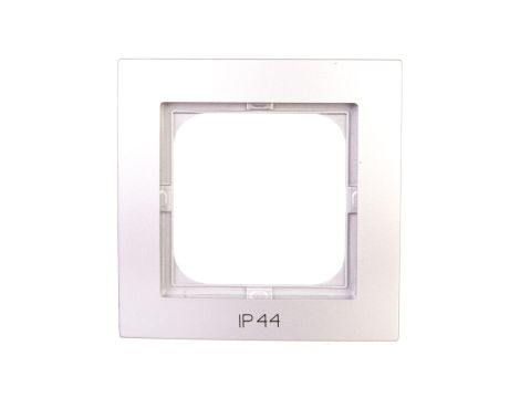 AS Ramka pojedyncza do łączników IP44 srebro RH-1G/18