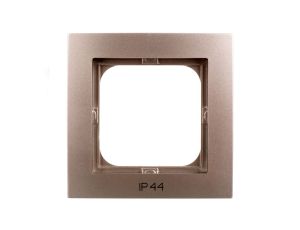 AS Ramka pojedyncza do łączników IP44 satyna light RH-1G/45