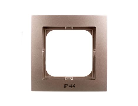 AS Ramka pojedyncza do łączników IP44 satyna light RH-1G/45