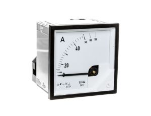 Amperomierz analogowy pršdu zmiennego tablicowy EA17 72x72, 50/100 do współpracy z przekładnikiem 50/5