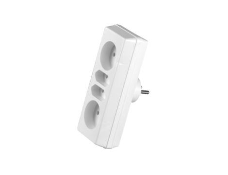 Rozgałeźnik wtyczkowy 2x2P + 2xEuro biały R-462