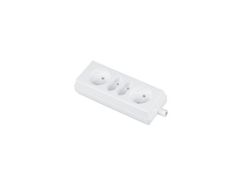 Gniazdo przenośne czterokrotne 16A 2x2P+2xEuro 250V białe GN-462