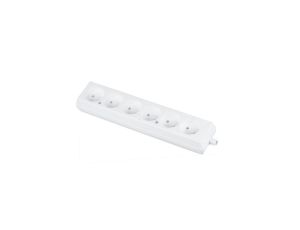 Gniazdo przenośne sześciokrotne 16A 2P 250V białe GN-660