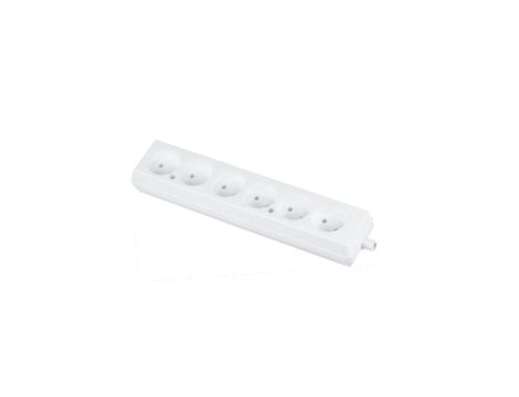 Gniazdo przenośne sześciokrotne 16A 2P 250V białe GN-660