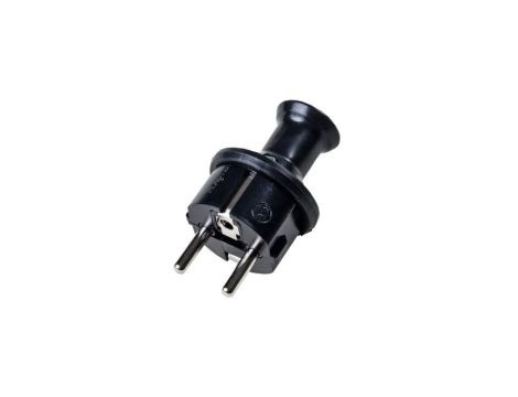 Wtyczka prosta 16A z/u Uni-Schuko 250V IP44 czarna WT-40H