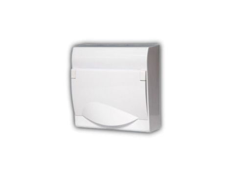 Rozdzielnica modułowa 1x6 natynkowa GREEN BOX RN 1/6 drzwi białe N+PE IP40 2351-00