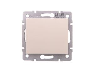 LOGI Łącznik jednobiegunowy śrubowy 10AX 250V kremowy 021000103 25125