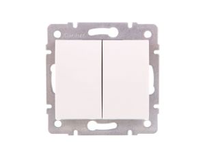 LOGI Łącznik zwierny podwójny śrubowy 10AX 250V biały 021022102 25069