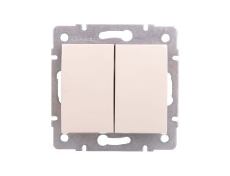 LOGI Łącznik zwierny podwójny śrubowy 10AX 250V kremowy 021022103 25129