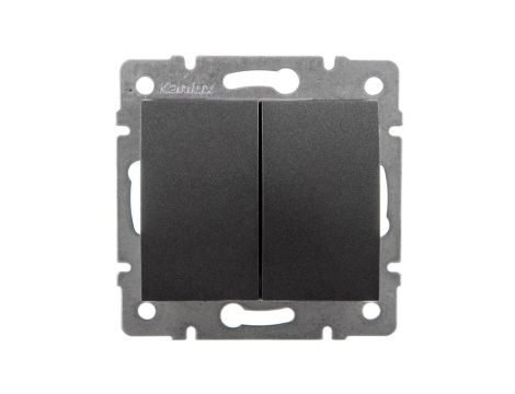 LOGI Łącznik zwierny podwójny śrubowy 10AX 250V grafit 021022141 25247