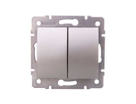 LOGI Łącznik zwierny podwójny śrubowy 10AX 250V srebrny 021022143 25188