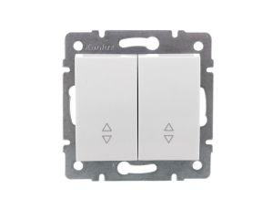 LOGI Łącznik podwójny schodowy śrubowy 10AX 250V biały 021060102 25073