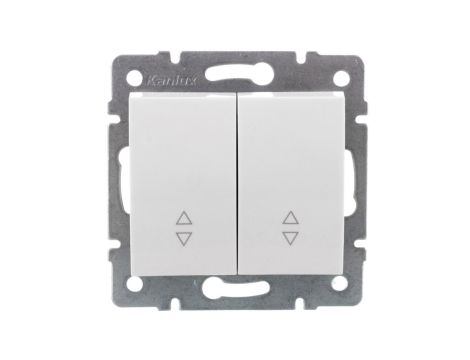 LOGI Łącznik podwójny schodowy śrubowy 10AX 250V biały 021060102 25073