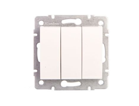 LOGI Łącznik potrójny śrubowy 10AX 250V biały 021090102 25076