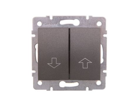 LOGI Łącznik żaluzjowy zwierny śrubowy 10AX 250V grafit 021310141 25276