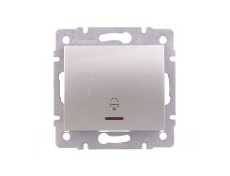 LOGI Łącznik zwierny dzwonek z LED śrubowy 10AX 250V srebrny 021080143 25194