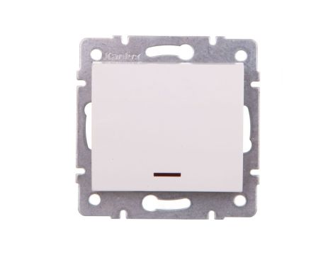 LOGI Łącznik jednobiegunowy z LED śrubowy 10AX 250V biały 021110102 25078