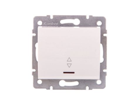 LOGI Łącznik schodowy z LED śrubowy 10AX 250V biały 021140102 25081