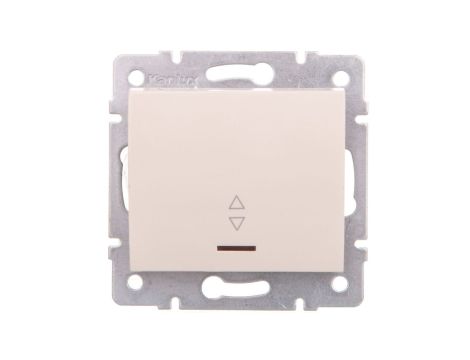 LOGI Łącznik schodowy z LED śrubowy 10AX 250V kremowy 021140103 25141