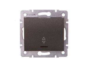 LOGI Łącznik schodowy z LED śrubowy 10AX 250V grafit 021140141 25259