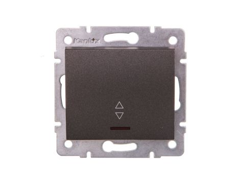 LOGI Łącznik schodowy z LED śrubowy 10AX 250V grafit 021140141 25259