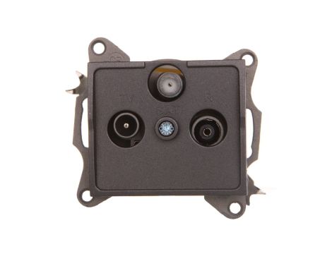 LOGI Gniazdo antenowe RTV/SAT przelotowe Grafit 25279