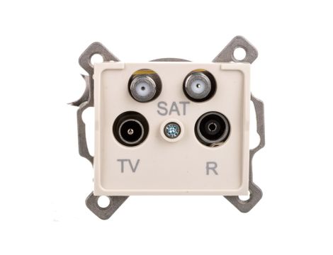 LOGI Gniazdo antenowe TV/2xSAT końcowe Kremowy 25164