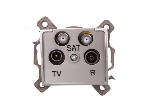 LOGI Gniazdo antenowe TV/2xSAT końcowe Srebrny 25223