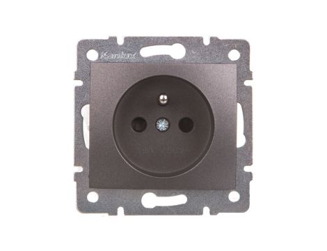 DOMO Gniazdo pojedyncze ochrona styków śrubowe 16A 250V grafit 011250141 24912