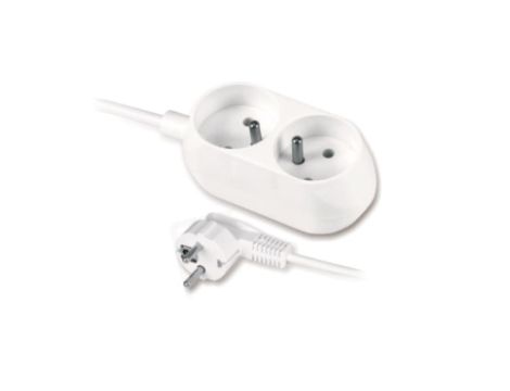 Przedłużacz 2-gniazda z/u 10A 10m /OMY 3x1/ biały PS-270