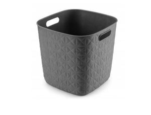CURVER KOSZYK KWADRATOWY CIEMNY SZARY SOFTEX 15L