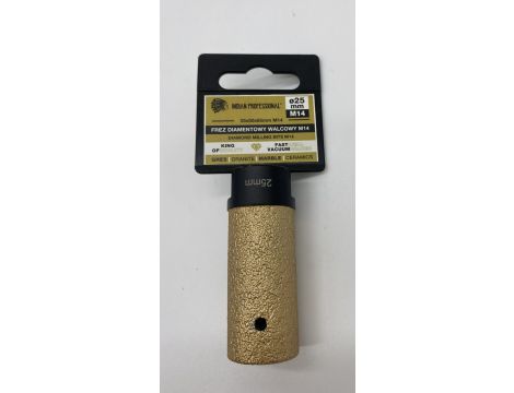 FREZ DIAMENTOWY WALCOWY M14  25mm /INDIAN PROFESSIONAL