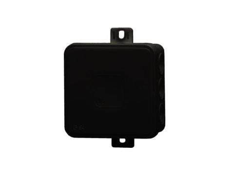 Puszka hermetyczna V6, termoplast 85x85x41 IP54, czarna - klik, 12 osłabień