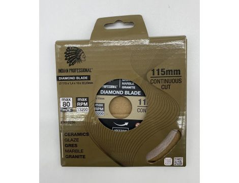 TARCZA DIAMENTOWA 115mm x 1,6mm x 22,2mm CONTINUOUS CUT  /INDIAN PROFESSIONAL - 2