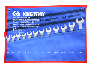 KING TONY ZESTAW KLUCZY PŁASKO-PŁASKICH 6-32mm 12szt.